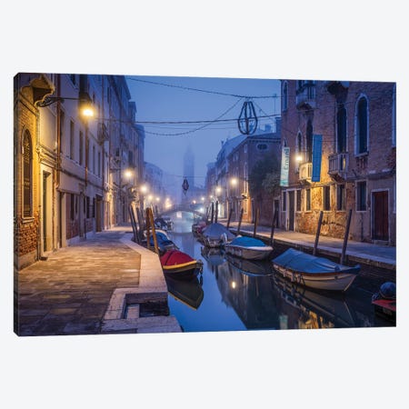 Small Canal In Winter, Venice, Italy Canvas Print #JNB2228} by Jan Becke Canvas Art