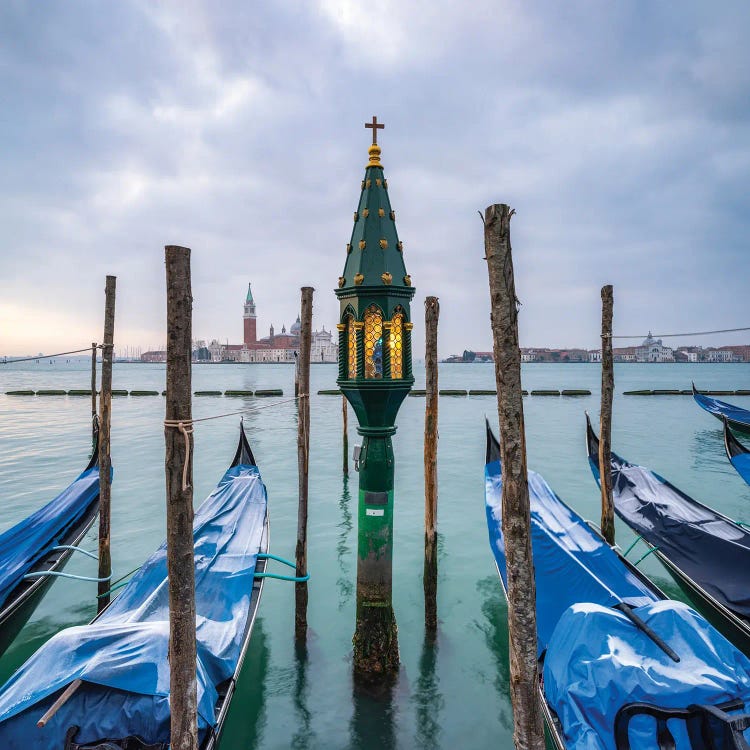 View Of San Giorgio Maggiore Island In Winter, Venice, Italy