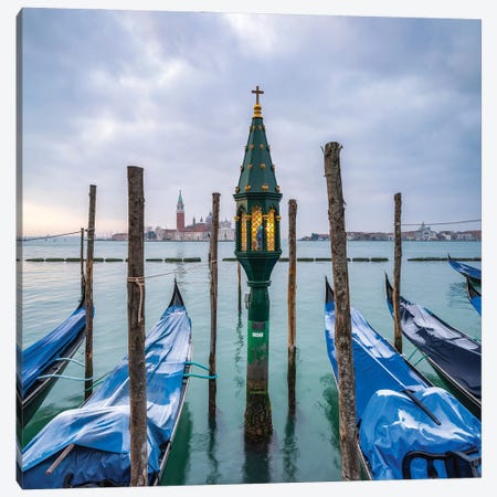 View Of San Giorgio Maggiore Island In Winter, Venice, Italy Canvas Print #JNB2230} by Jan Becke Art Print