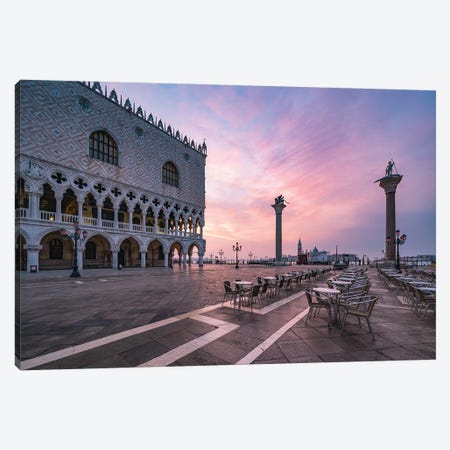 Piazza San Marco At Sunrise, Venice, Italy Canvas Print #JNB2233} by Jan Becke Canvas Print