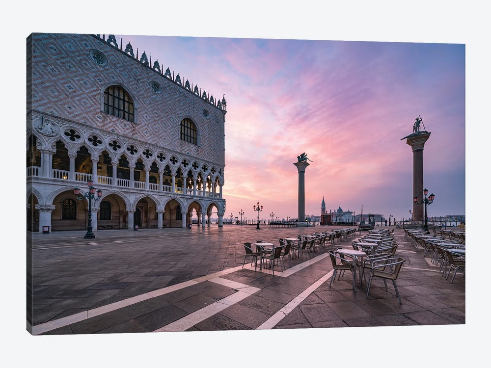 Piazza San Marco At Sunrise, Venice, Italy by Jan Becke 1-piece Canvas Print