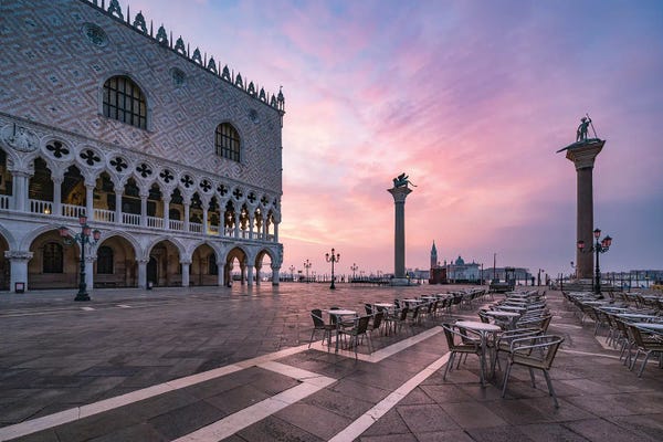 Venice: Piazza San Marco At Sunrise, Venice, Italy by Jan Becke