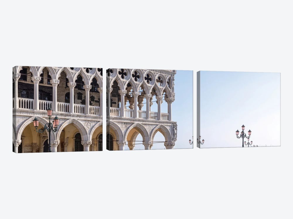Panoramic View Of Palazzo Ducale (Doge's Palace) In Venice, Italy by Jan Becke 3-piece Canvas Artwork
