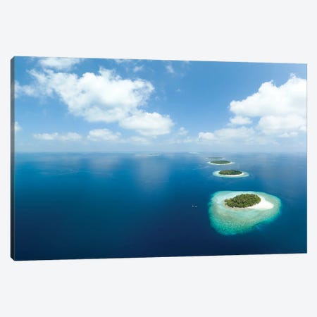 Aerial View Of Small Islands In Baa Atoll In Maldives Canvas Print #JNB2255} by Jan Becke Canvas Art