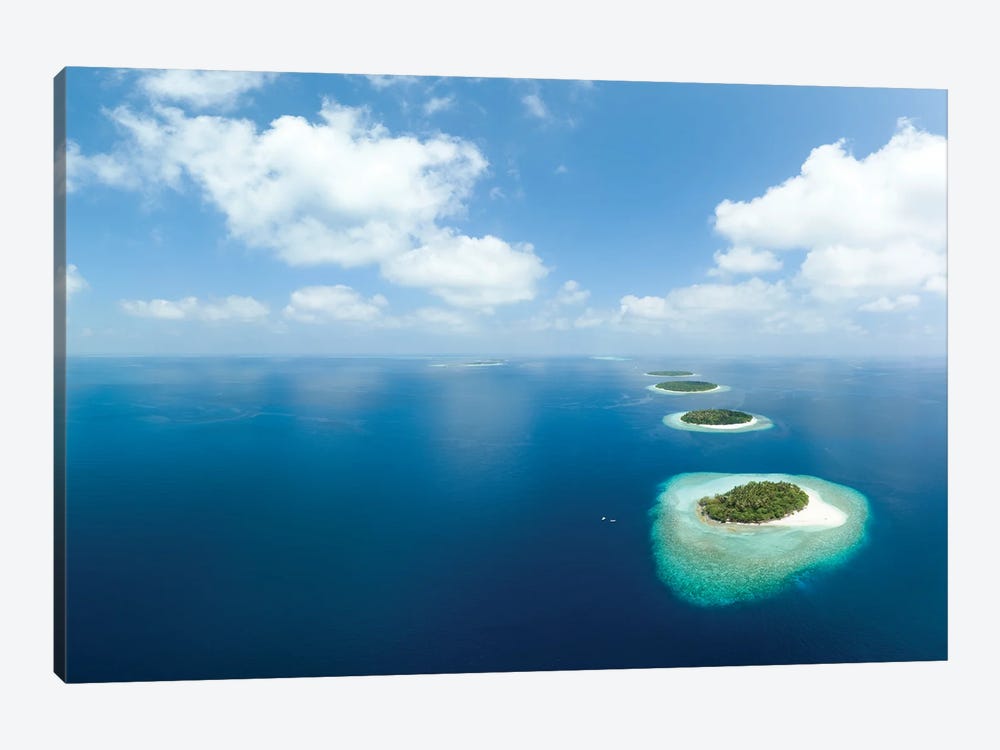 Aerial View Of Small Islands In Baa Atoll In Maldives by Jan Becke 1-piece Canvas Art Print