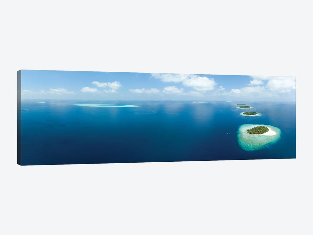Aerial Panorama Of Baa Atoll In Maldives by Jan Becke 1-piece Canvas Wall Art
