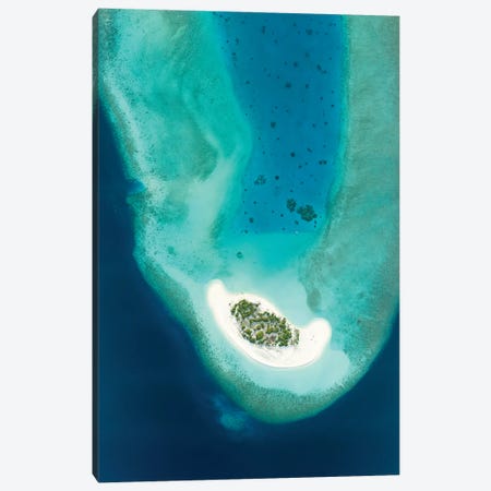 Aerial View Of A Small Tropical Island In Maldives Canvas Print #JNB2259} by Jan Becke Canvas Print