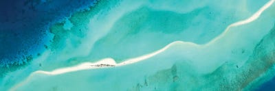 Blue Lagoon Panorama, Maldives by Jan Becke canvas print