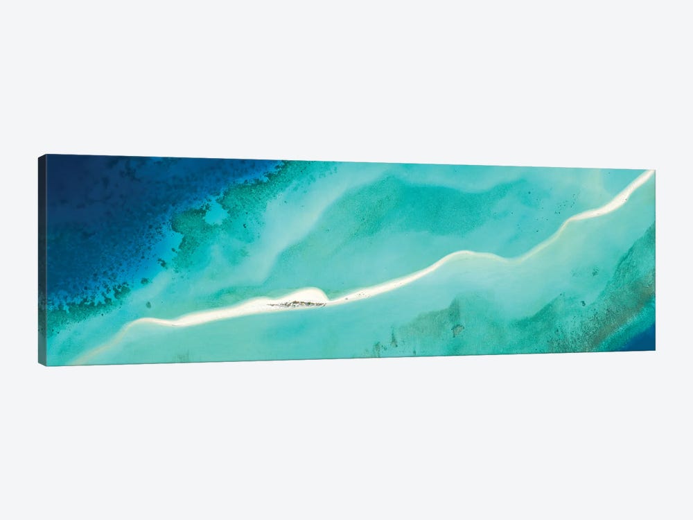 Blue Lagoon Panorama, Maldives by Jan Becke 1-piece Canvas Art