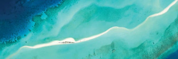 Aerial Beaches: Blue Lagoon Panorama, Maldives by Jan Becke