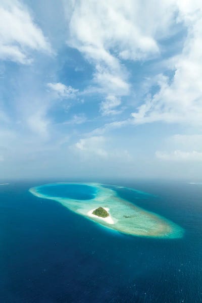 Aerial View Of Hanifaru Bay, Baa Atoll, Maldives by Jan Becke framed wall art