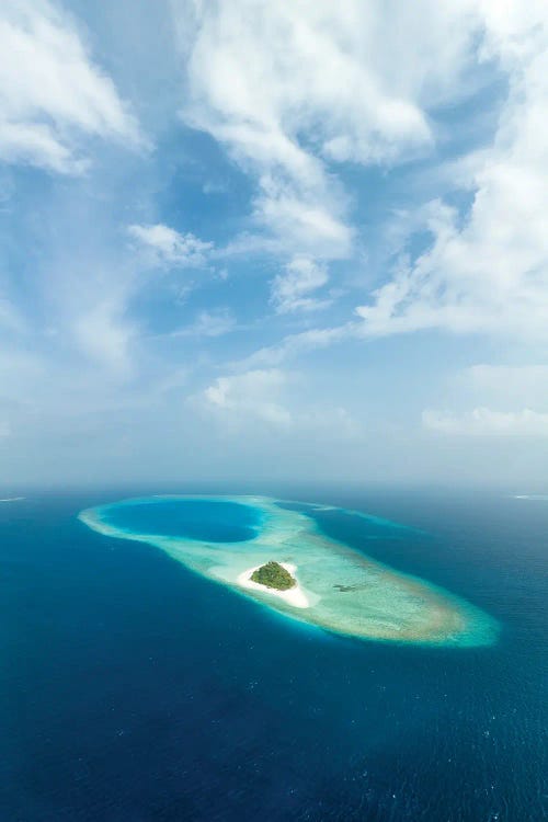 Aerial View Of Hanifaru Bay, Baa Atoll, Maldives by Jan Becke wall art