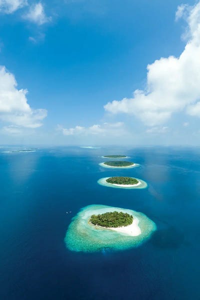 Aerial View Of Baa Atoll In The Maldives by Jan Becke framed wall art