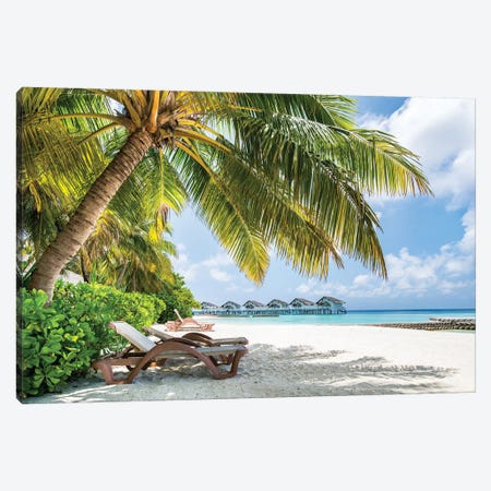 Summer Vacation In The Maldives Canvas Print #JNB2268} by Jan Becke Canvas Wall Art