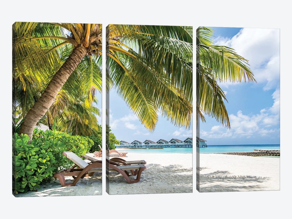Summer Vacation In The Maldives by Jan Becke 3-piece Canvas Print