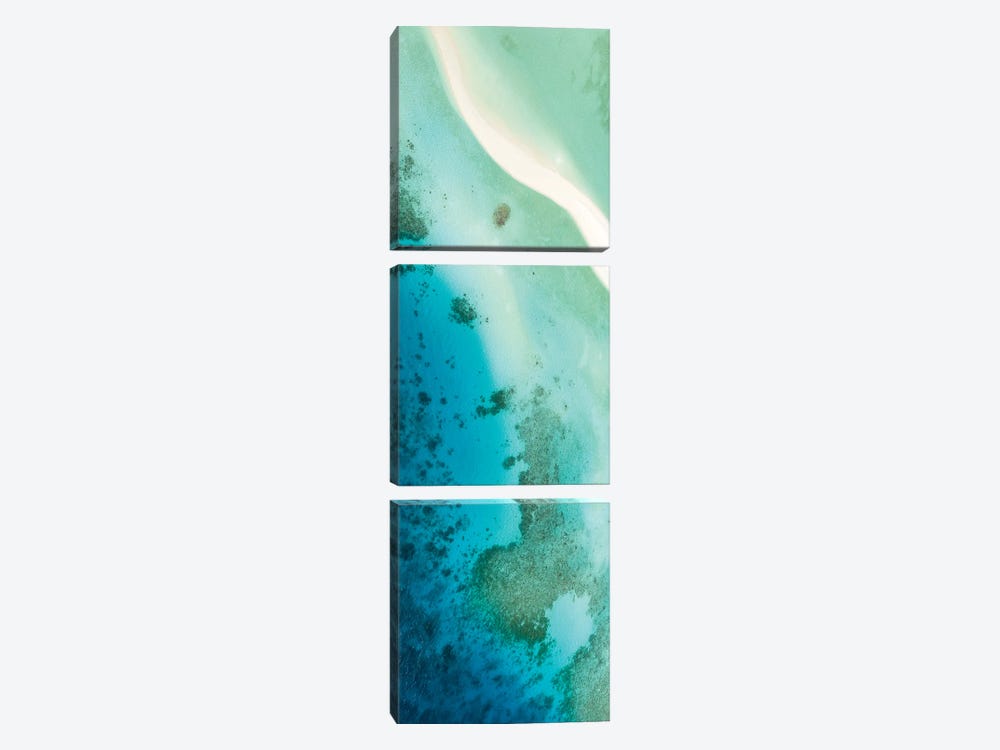 Aerial View Of A Coral Reef In The Maldives by Jan Becke 3-piece Canvas Artwork
