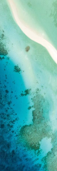 Aerial Beaches: Aerial View Of A Coral Reef In The Maldives by Jan Becke
