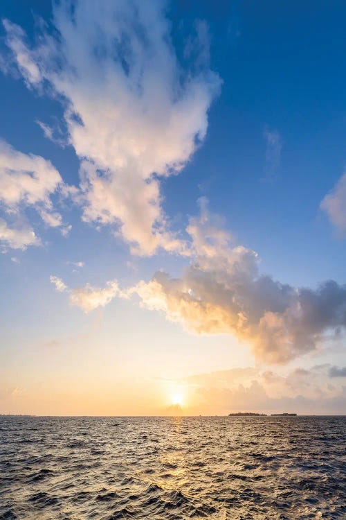 Dramatic Sunset Clouds In The Maldives