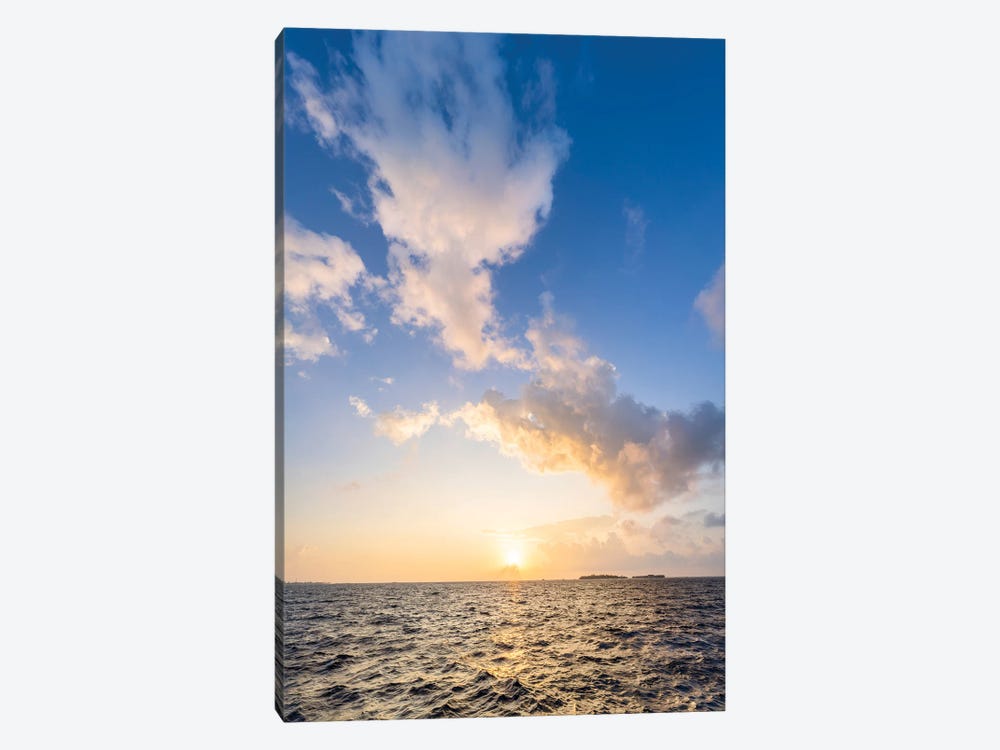 Dramatic Sunset Clouds In The Maldives by Jan Becke 1-piece Canvas Wall Art