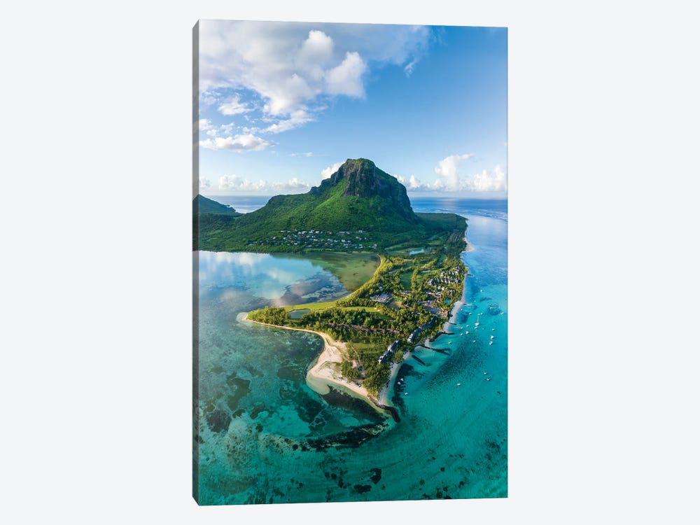 Aerial View Of Le Morne Brabant Mountain On Mauritius Island by Jan Becke 1-piece Art Print