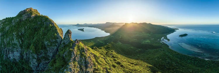 Sunrise Seen From Top Of Le Morne Brabant Mountain On Mauritius Island