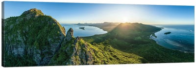 Sunrise Seen From Top Of Le Morne Brabant Mountain On Mauritius Island Canvas Art Print