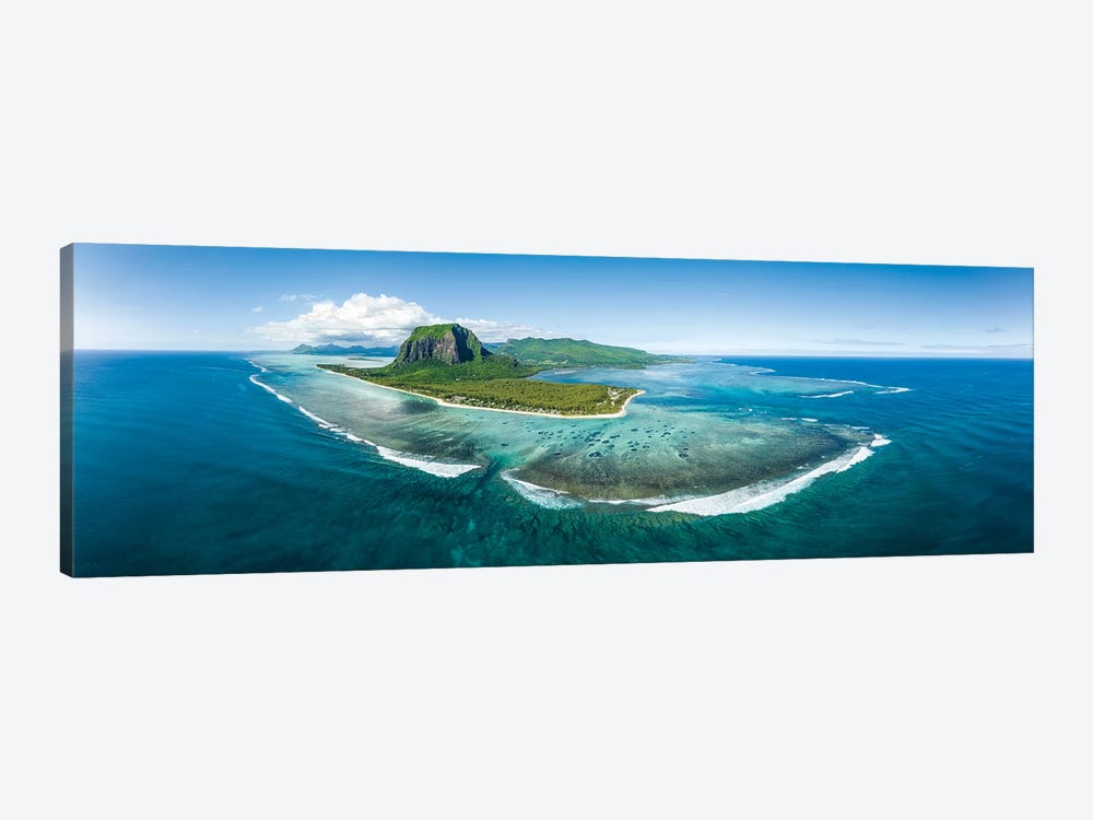Aerial Panorama Of Mauritius Island In The Indian Ocean by Jan Becke 1-piece Canvas Artwork
