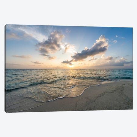 Sunset On The Beach In The Maldives Canvas Print #JNB2285} by Jan Becke Canvas Print