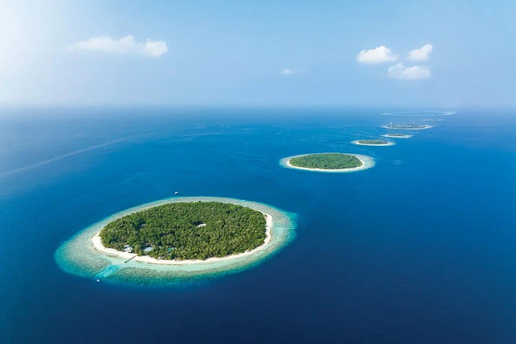 Small Islands In Baa Atoll, Maldives