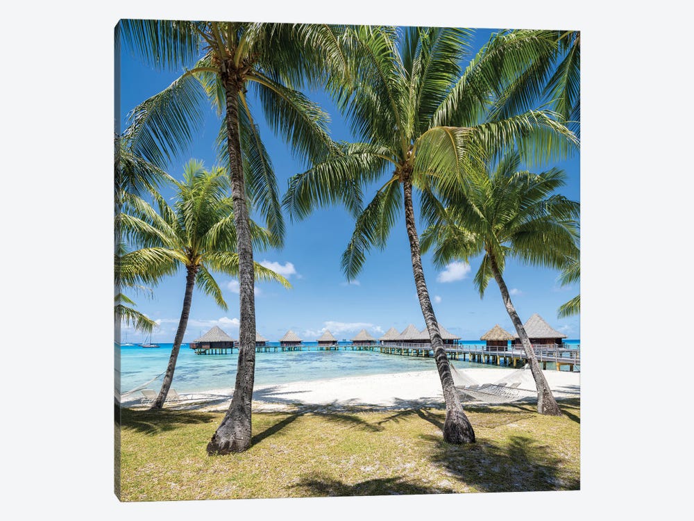 Summer Vacation On The Beach In The South Seas, French Polynesia by Jan Becke 1-piece Canvas Wall Art