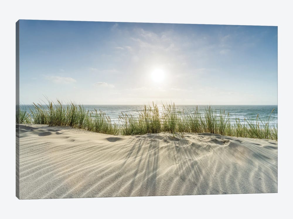 Sandy Dune Beach On A Sunny Day by Jan Becke 1-piece Canvas Art