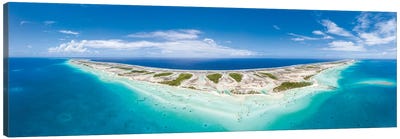 Aerial Panorama Of The Tikehau Atoll, French Polynesia Canvas Art Print