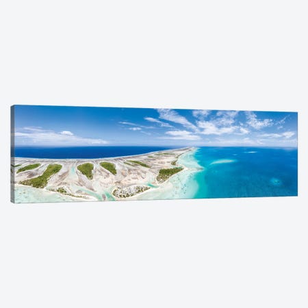 Aerial Panorama Of The Tikehau Atoll In French Polynesia Canvas Print #JNB2312} by Jan Becke Canvas Art
