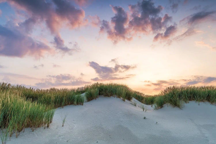 Dramatic Sunset On The Dune Beach by Jan Becke wall art