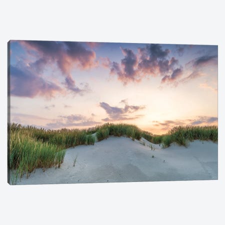 Dramatic Sunset On The Dune Beach Canvas Print #JNB2316} by Jan Becke Canvas Print