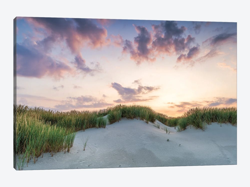 Dramatic Sunset On The Dune Beach by Jan Becke 1-piece Art Print