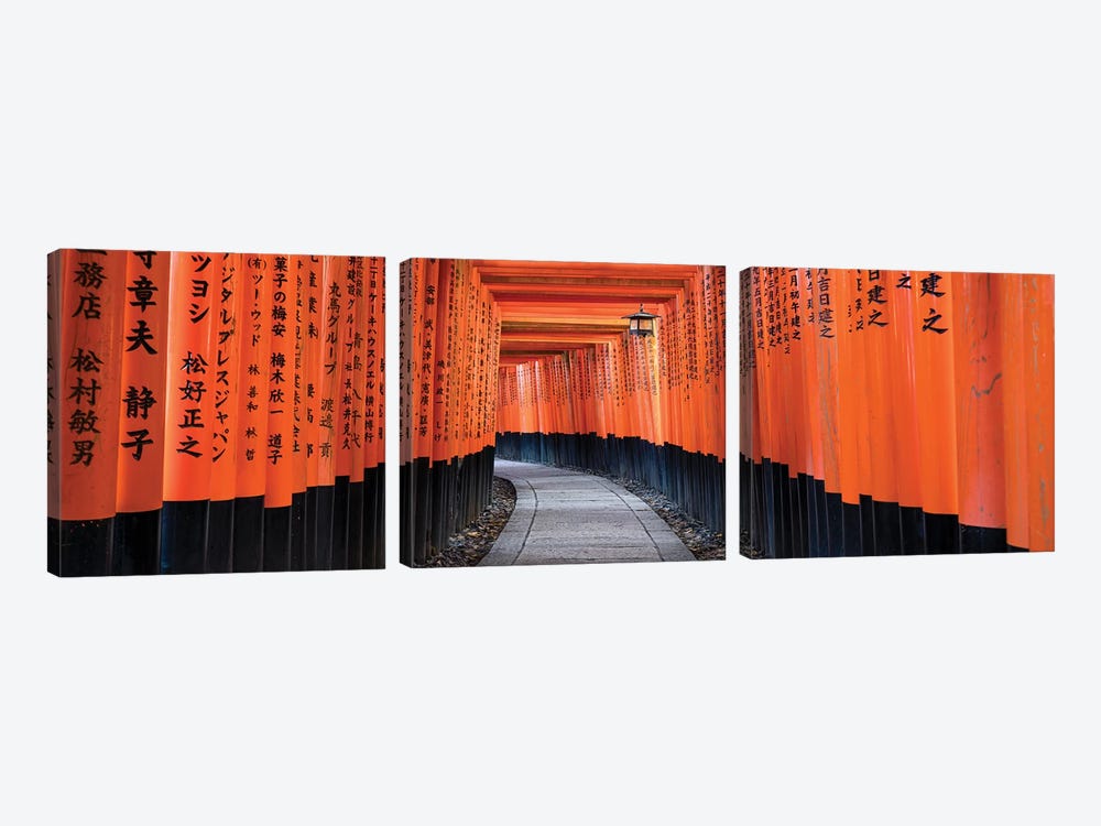 Fushimi Inari Taisha In Kyoto, Japan by Jan Becke 3-piece Canvas Art