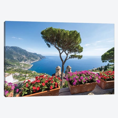 Pine Tree At The Garden Of Villa Rufolo, Ravello, Amalfi Coast, Italy Canvas Print #JNB2320} by Jan Becke Art Print