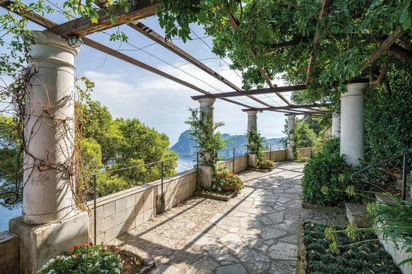 Campania: Pergola At The Villa San Michele, Capri Island, Italy by Jan Becke