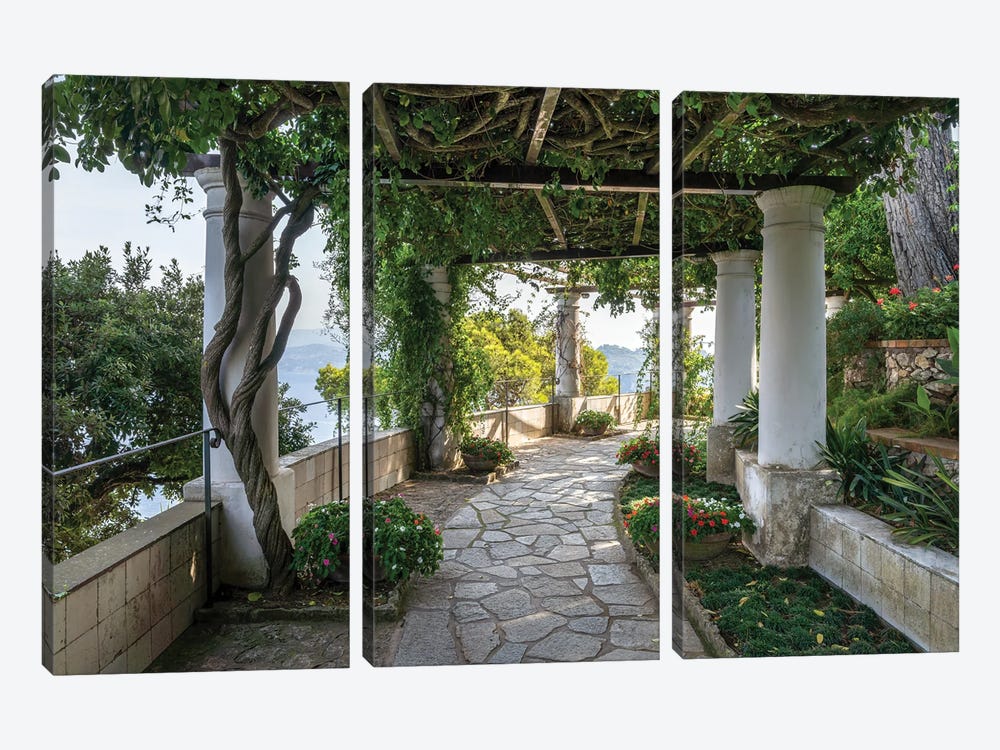 Villa San Michele, Capri Island, Italy by Jan Becke 3-piece Canvas Art Print