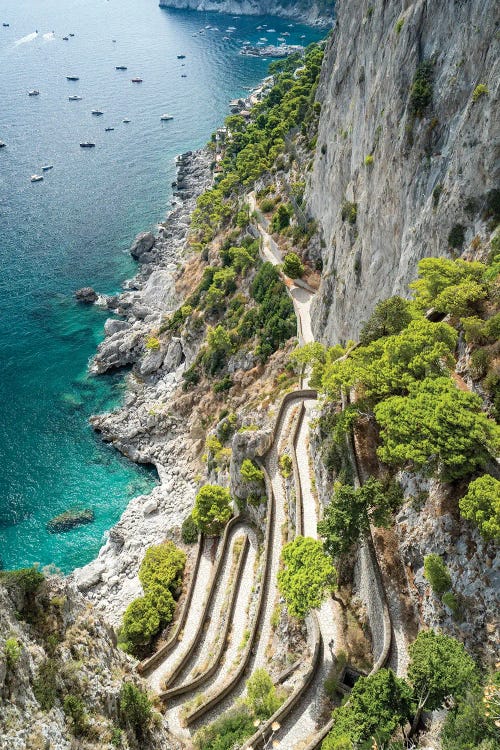 Historic Via Krupp Footpath, Capri Island, Italy