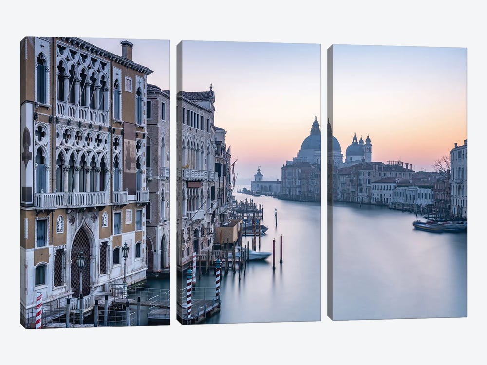 Canal Grande (Grand Canal. Venice, Italy by Jan Becke 3-piece Canvas Art Print