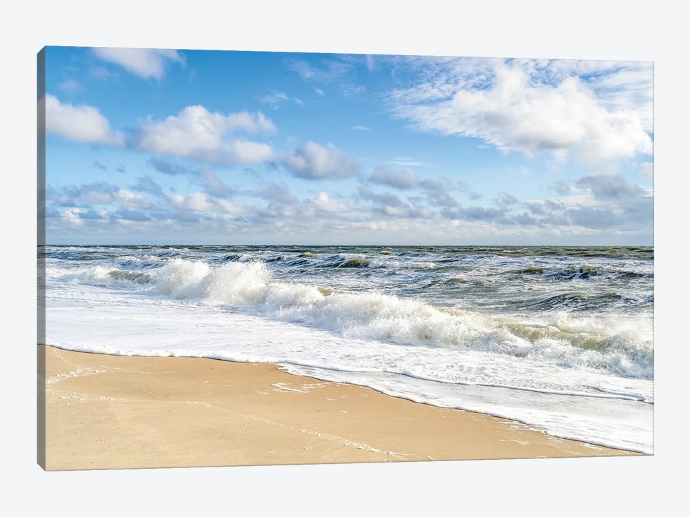 Stormy Weather At The Beach by Jan Becke 1-piece Canvas Artwork