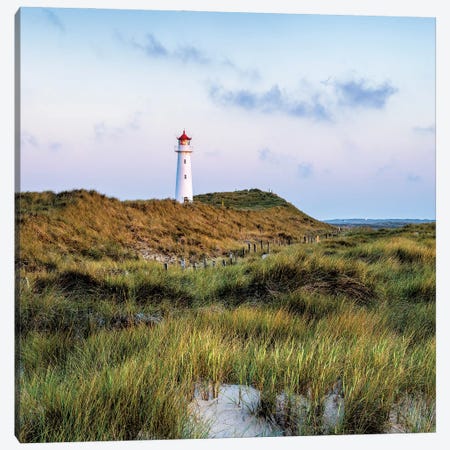 Lighthouse At The Dune Beach, North Sea Coast, Schleswig-Holstein, Sylt, Germany Canvas Print #JNB2366} by Jan Becke Canvas Art