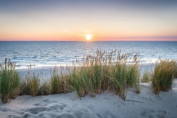 Large Photography - Canvas Prints: Dune Landscape At Sunset II by Jan Becke