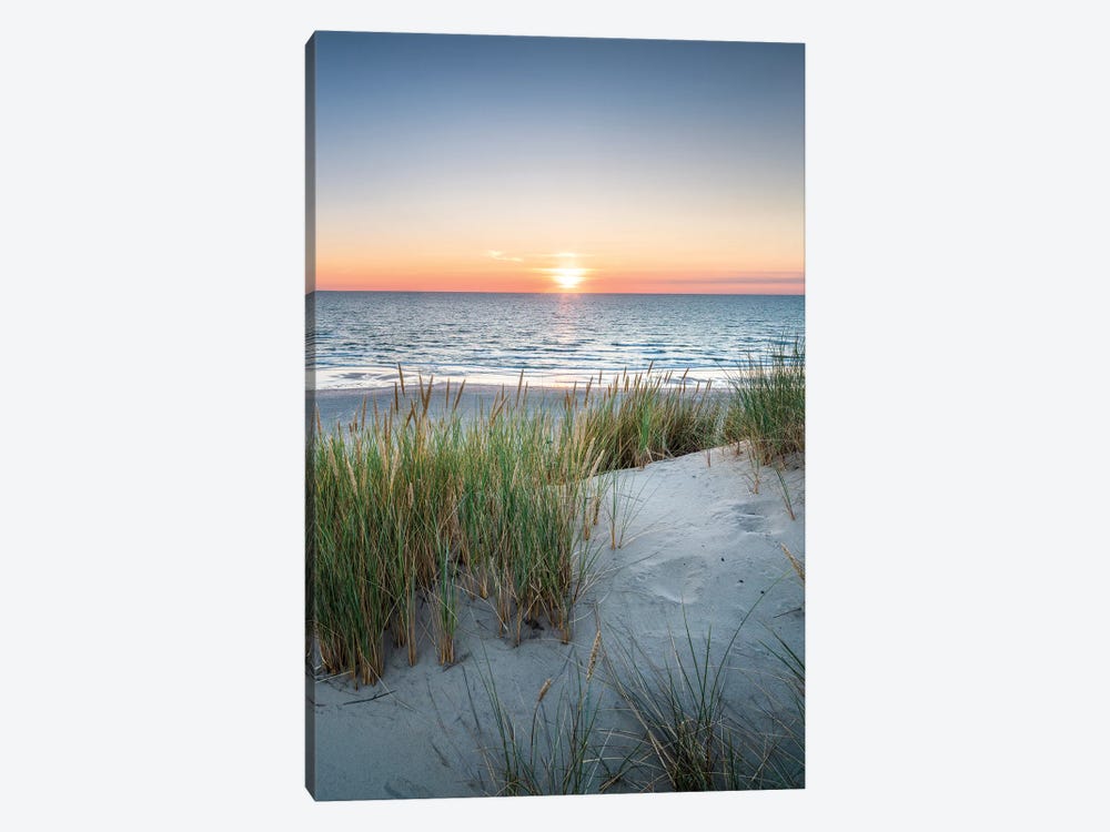 Dune Landscape At The Beach During Sunset by Jan Becke 1-piece Canvas Art