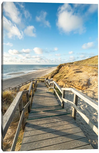 Pathway To The Beach, North Sea Coast, Kampen, Sylt, Schleswig-Holstein, Germany Canvas Art Print - Sylt Art