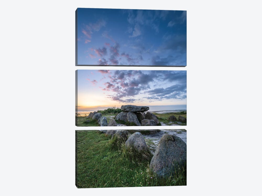 Historic Megalithic Tomb Harhoog In Keitum, Sylt, Schleswig-Holstein, Germany by Jan Becke 3-piece Canvas Art