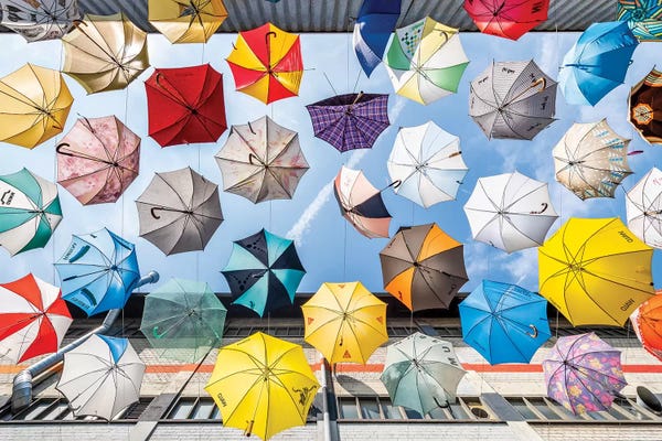 Umbrellas: Colourful Umbrellas by Jan Becke