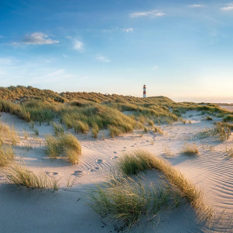 Lighthouse On The Dune Beach, North Sea Coast, Sylt Island, Germany